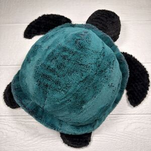 Aspyn Grove Turtle Plush Pillow 21” Teal Black Minky Soft Stuffed Animal Rare
